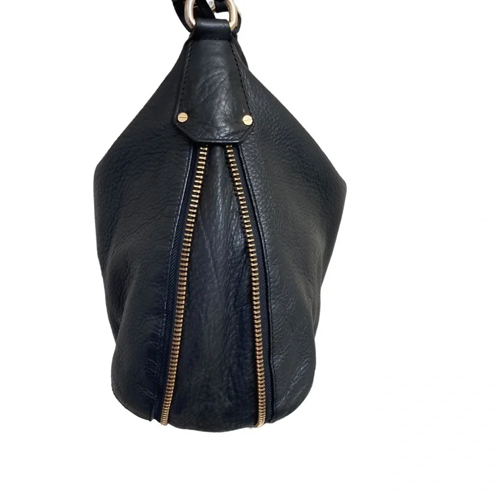 Henri bendel vintage soft black leather hobo bag